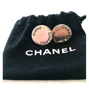 Chanel Silver Stud Earrings